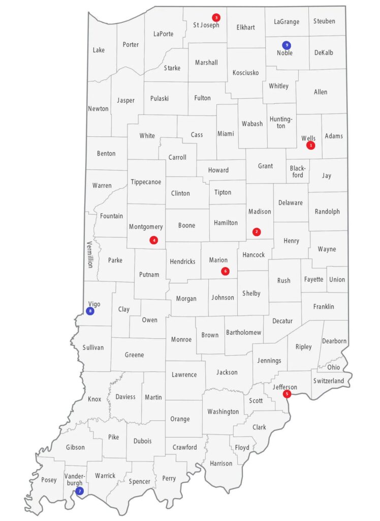 indiana counties with camps and numbers indiana counties with camps and numbers