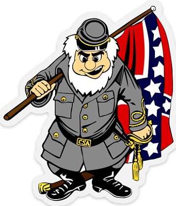 thumbnail cartoon confederate soldier clear sticker thumbnail cartoon confederate soldier clear sticker